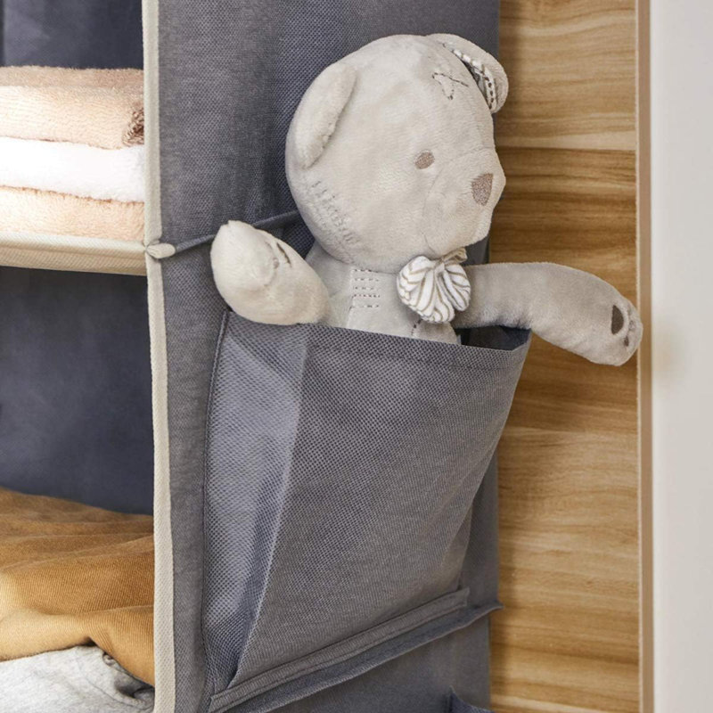 Étagère de rangement 11,8 po Elkan, Gris, H 47,2 po x l 11,8 po x P 11,8 po