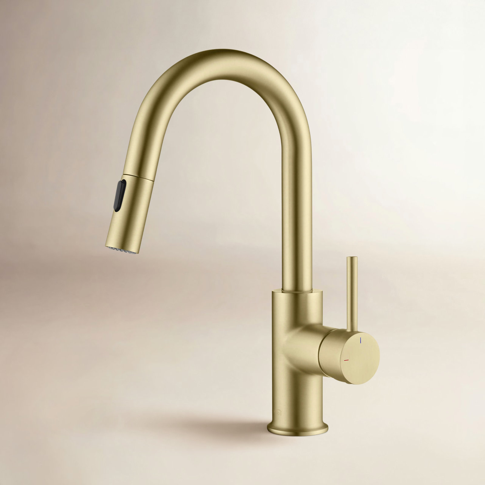 Luxe Pull-Down Kitchen Faucet with Accessories, Brushed Gold