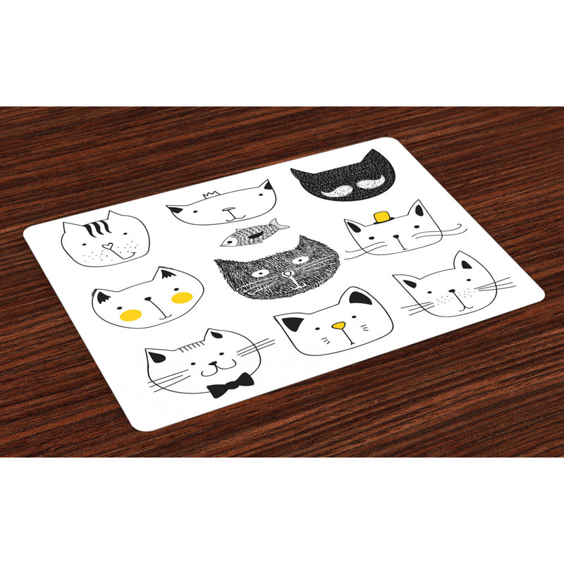 Marbleton Humor Cats with Fish Placemat