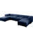 Modular With Storage, Blue Chenille, Deep Seat, Ergonomic Cylindrical And , For Living Area Room U Shaped Sectional , & Quick Assembly-10466315-10026619