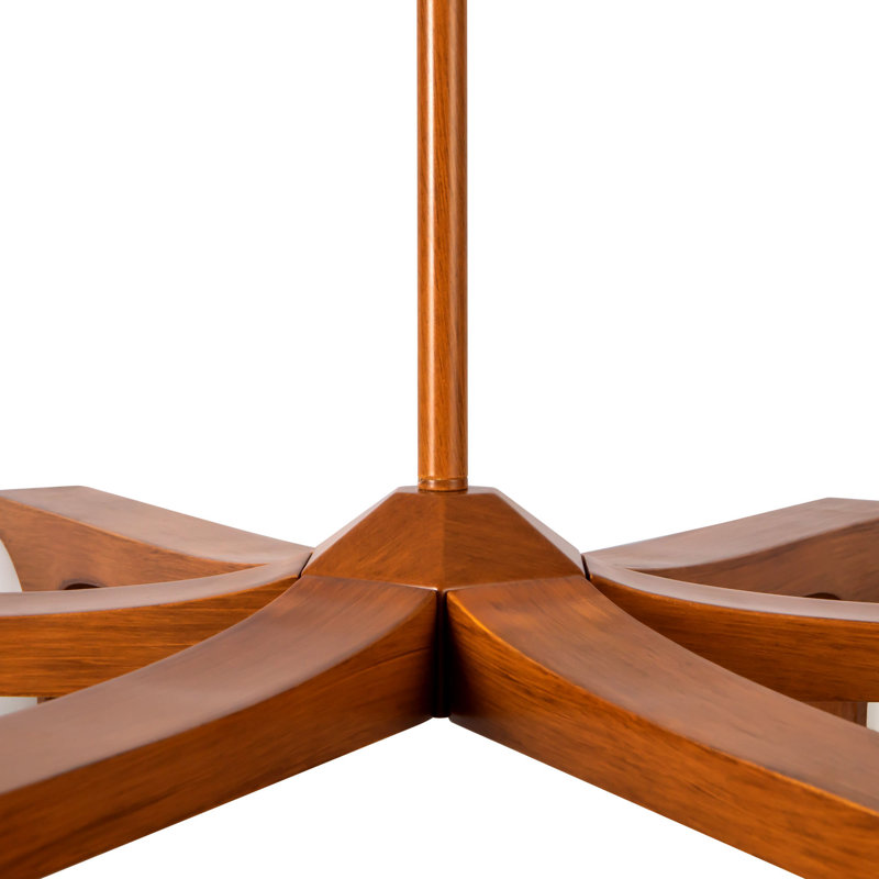Briar 37-in Black Chandelier, Walnut
