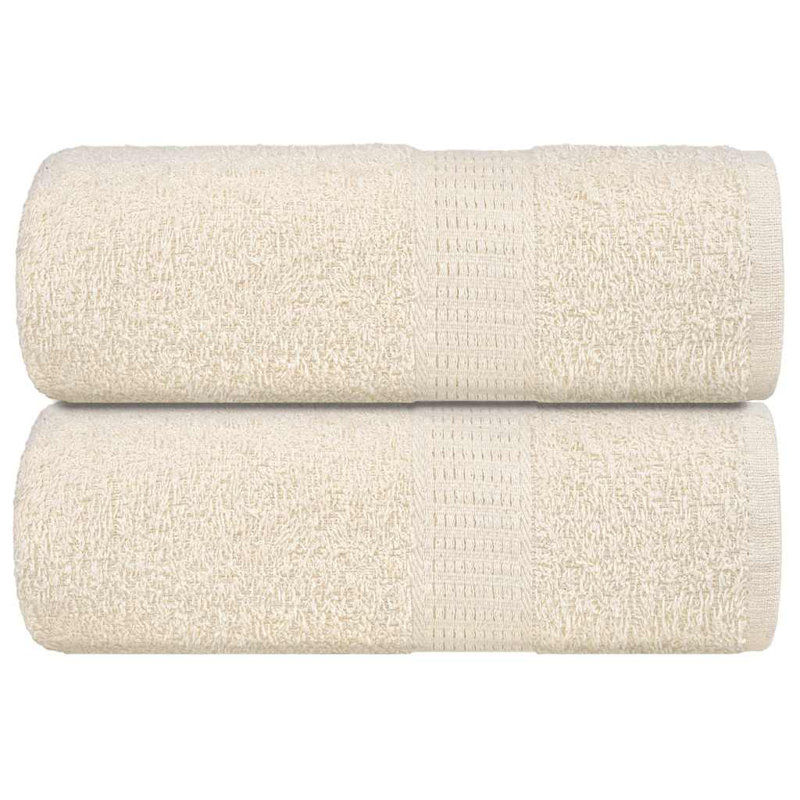 Sawiki 100% Cotton Bath Towels, Cream, Soap Towel - 2 Pack