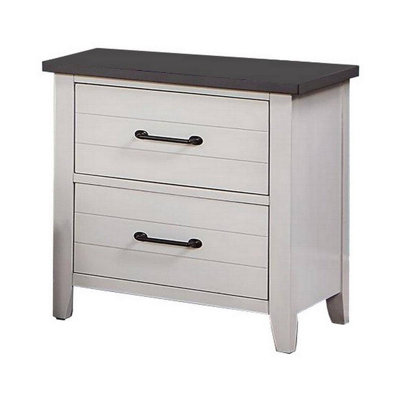 Nightstand, White/Gray