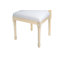 Ensemble de deux chaises de salle à manger rembourrées avec pieds sculptés et tissu de lin pour la cuisine ou le salon