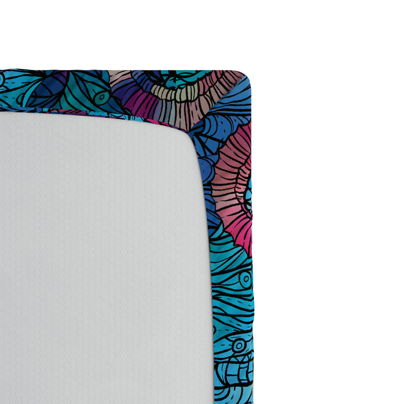 Microfiber Abstract Fitted Sheet, Queen Fitted Sheet