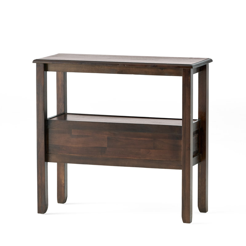 Bockman 30.5'' Solid Wood Top Console Table, Brown Mahogany