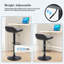 Swivel Upholstered Adjustable Height Bar Stool-1582302424