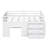 Twin Size Loft Bed with Cabinet and Shelf-1564595090