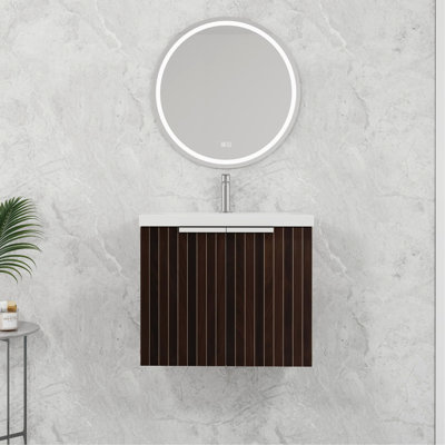 Meuble-lavabo de 60 po avec porte à fermeture douce Val Divia, 24 po et 12 po Merge