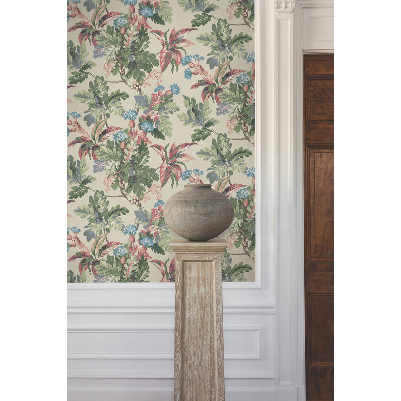 Briarwood Floral Wallpaper Double Roll, Taupe