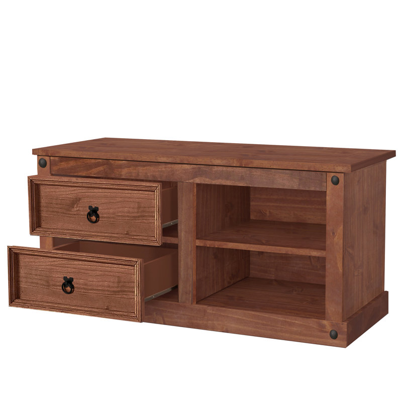 Appomattox Unfinished TV Stand for TVs up to 50", Dark Brown