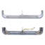 Double lunette rectangulaire chromée avec lentille transparente + 2 ampoules DEL blanches