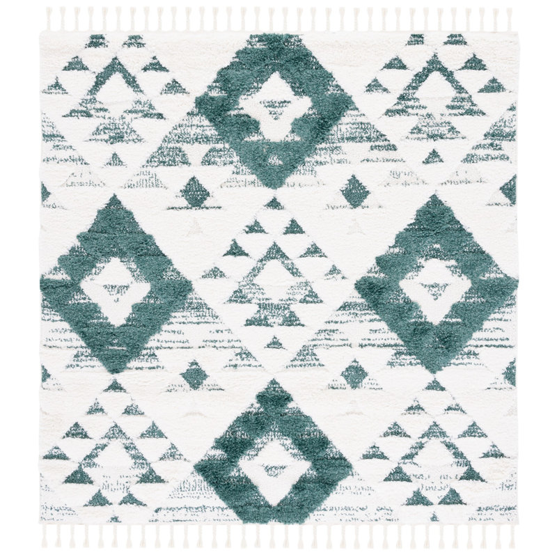 Tapis à poils longs Imraan, Carré 6 pi 7 po
