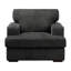 Dublin W Chaise droite en microfibre à accoudoirs carrés gris (ensemble de 2)