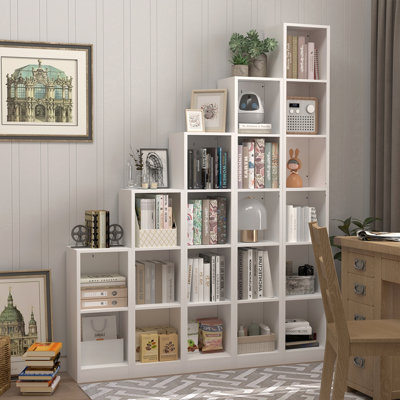 6-Tier Metal Bookshelf, 12.01"W x 10.24"D x 78.35"H Freestanding Open Storage Shelf with Anti-Tip Kit for Books