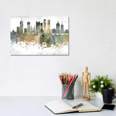 Melbourne Skyline - Wrapped Canvas Print