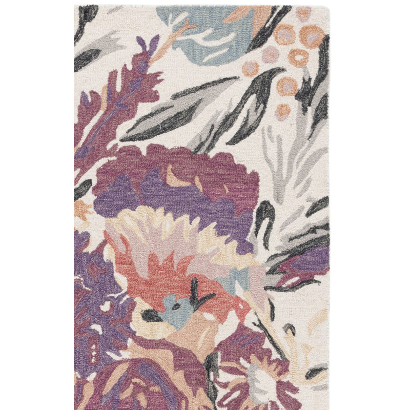 Tapis d'intérieur en laine touffeté à la main Jardin, Tapis de couloir 2 pi 3 po x 8 pi