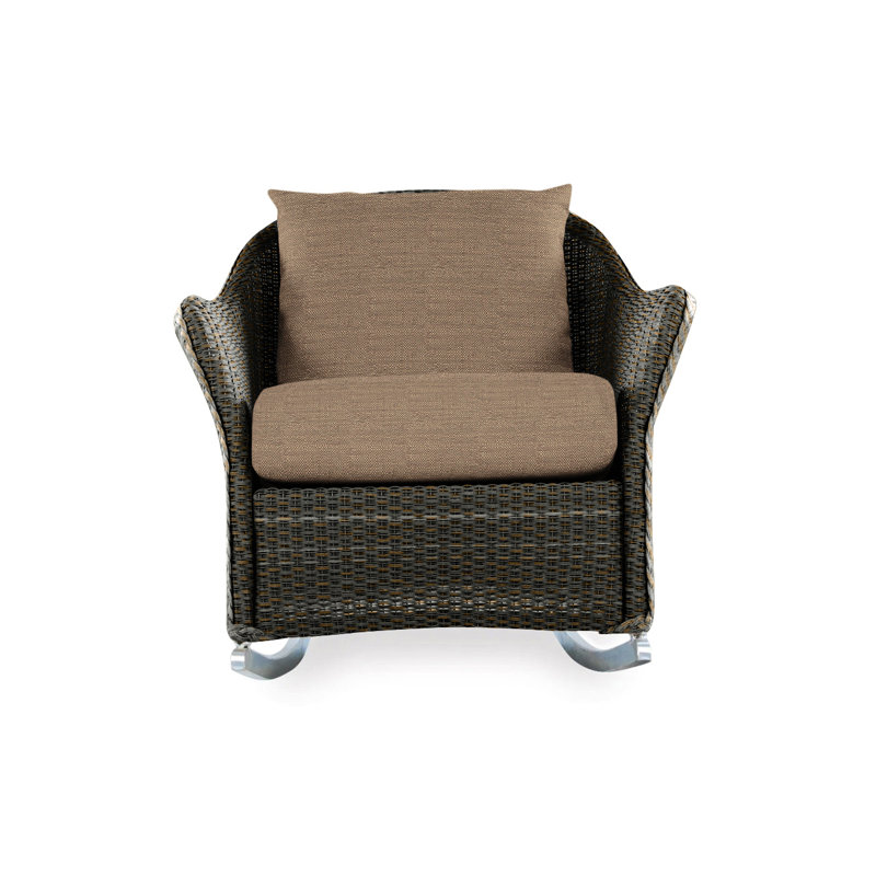Weekend Retreat Outdoor Rocker Chair, Mink, Bamboo Bay Sky