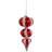 5.5'' Striped Glass Finial Ornament