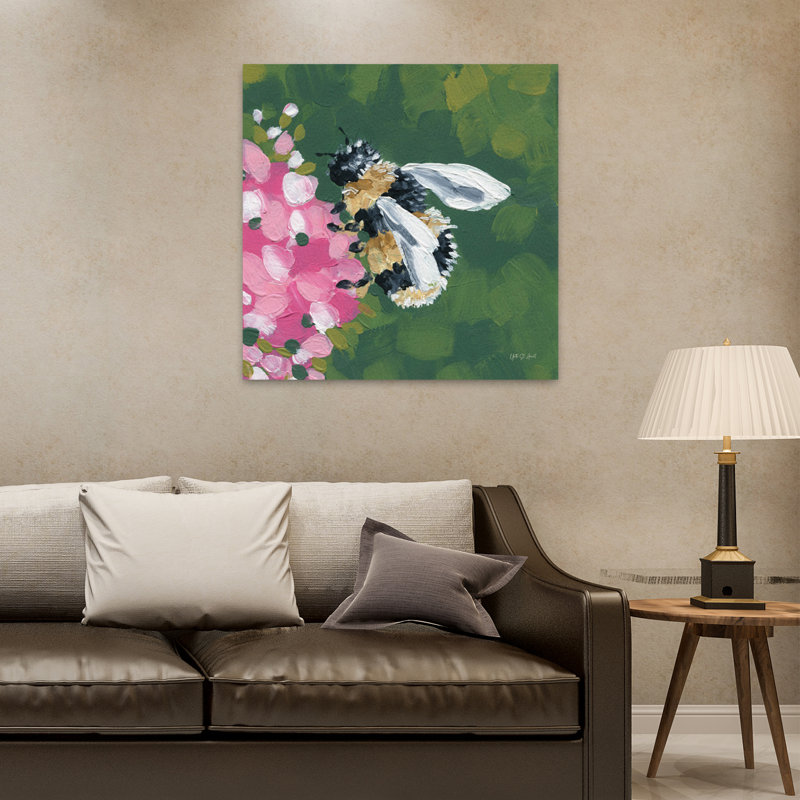 Art floral contemporain Busy Bee, H 32 po x l 32 po