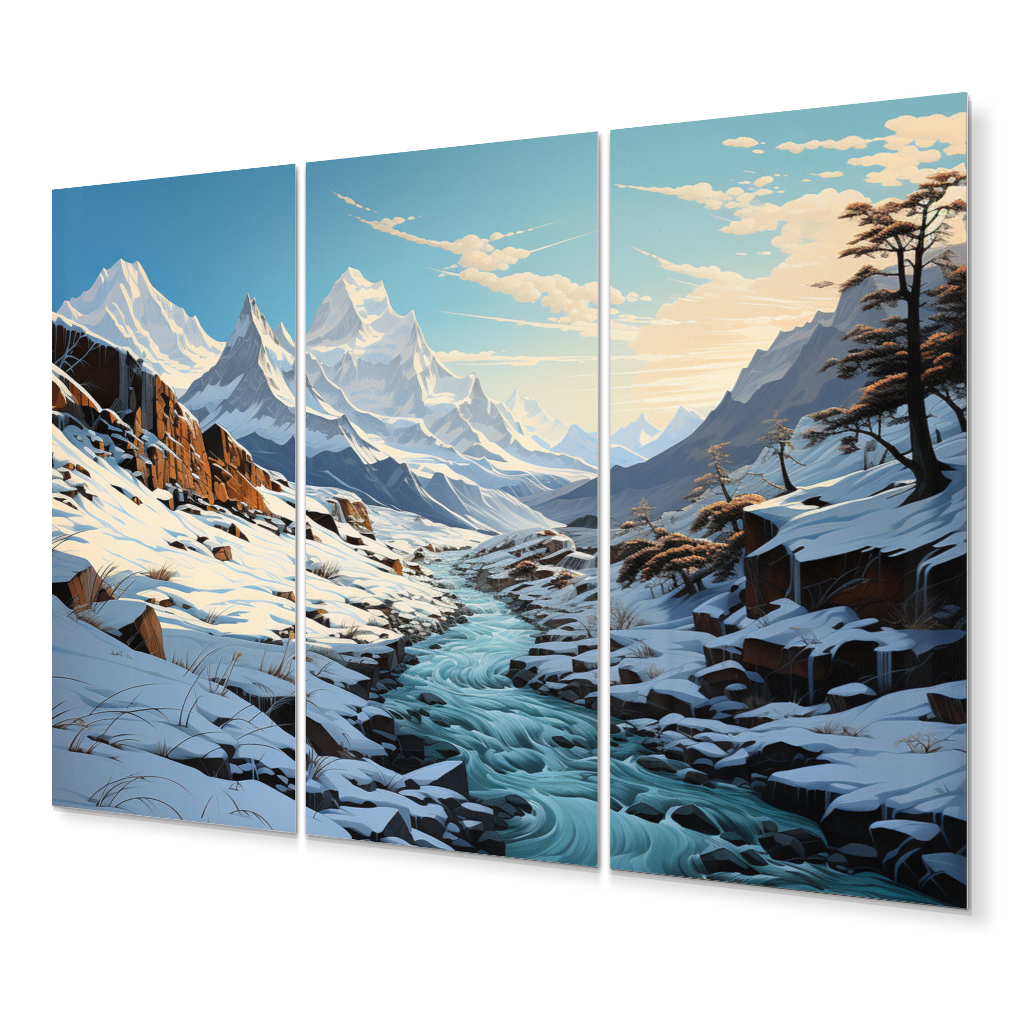 Millwood Pines Glacier Frozen Majesty Winter I - Landscapes Metal Wall