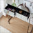 39" Mirrored Makeup Vanity Table with Stainless Steel Base, Mirrored Console Dressing Table with 2 Drawers,Versatile Desk for Bedroom and Office-116767152