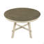 Table de salle à manger rustique rustique blanche et grise 1 pièce