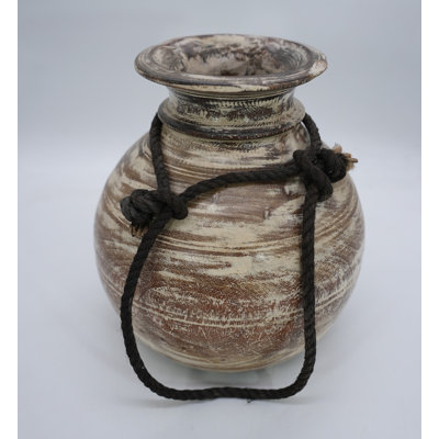 Vintage Wooden Decorative Vase by  – Boho Chic Centerpiece for Home Styling