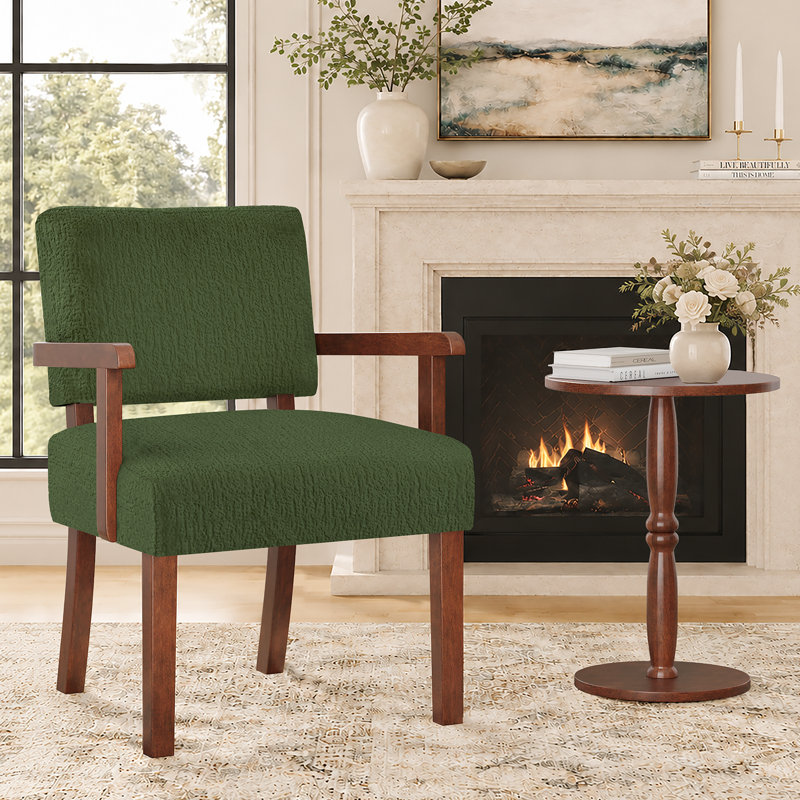 Fauteuil d'appoint Naethan, Green Chenille
