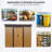 Alvantor Outdoor Storage Shed 8 x 6 Ft Metal Garden Shed with Window and Transparent plate for Backyard, Garden Coffee-126066067