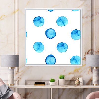 Pois bleu clair - peinture sur toile