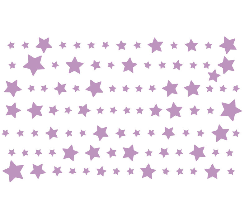 Décalcomanie murale nuit starry, H 22 po x l 36 po x P 0,01 po, Lilas