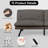 George Oliver 70" Convertible Futon Sofa Bed With Adjustable Backrest-395850671