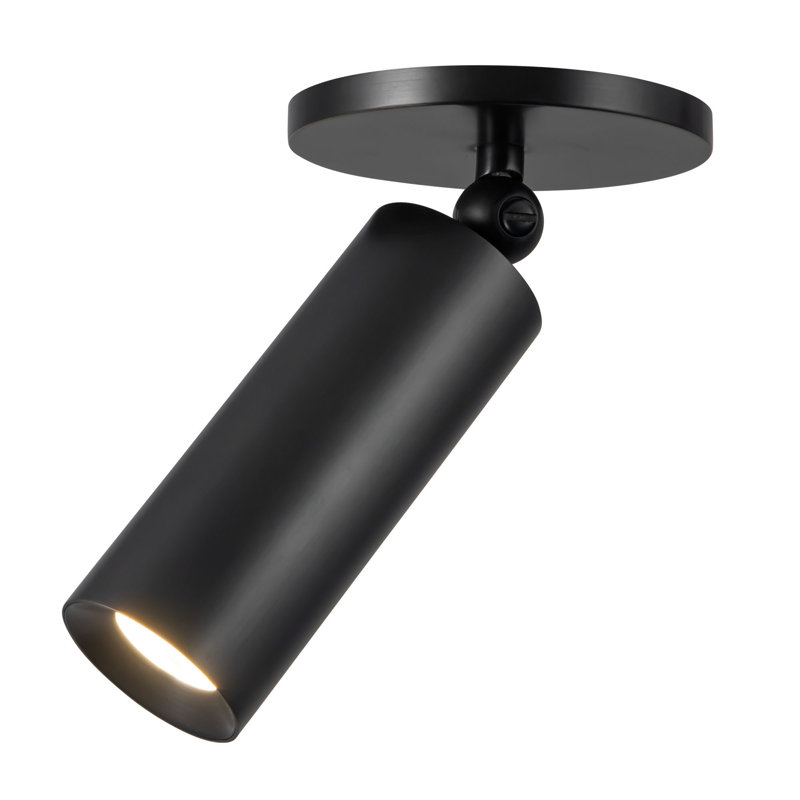 Mason 5-in Black dimmable LED Semi-Flush Mount, Oil Rubbed Bronze