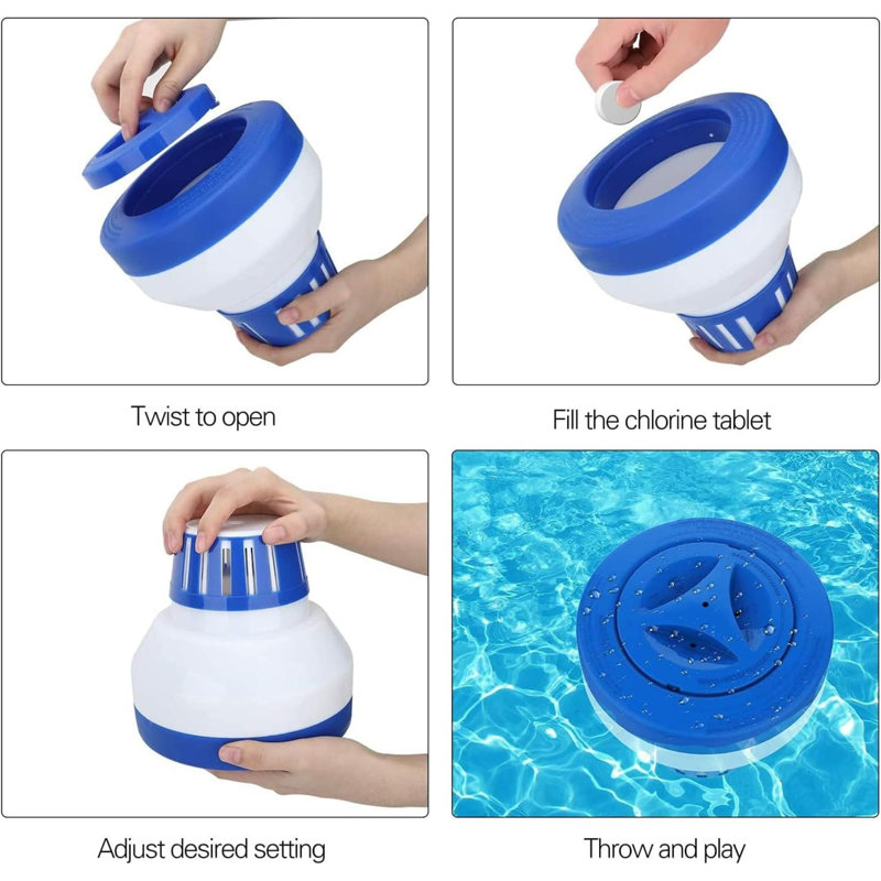 Flotteur de chlore pour piscine, distributeur de chlore flottant, piscine optimale à dégagement réglable pour piscine intérieure et extérieure