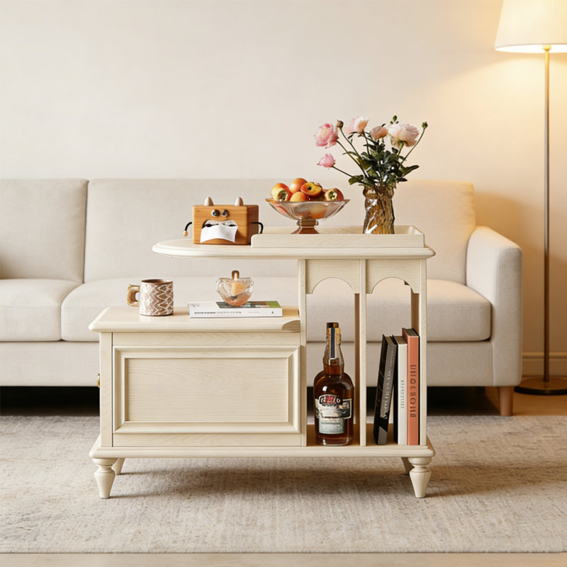 Table d'appoint en bois massif multifonctionnelle Exquise