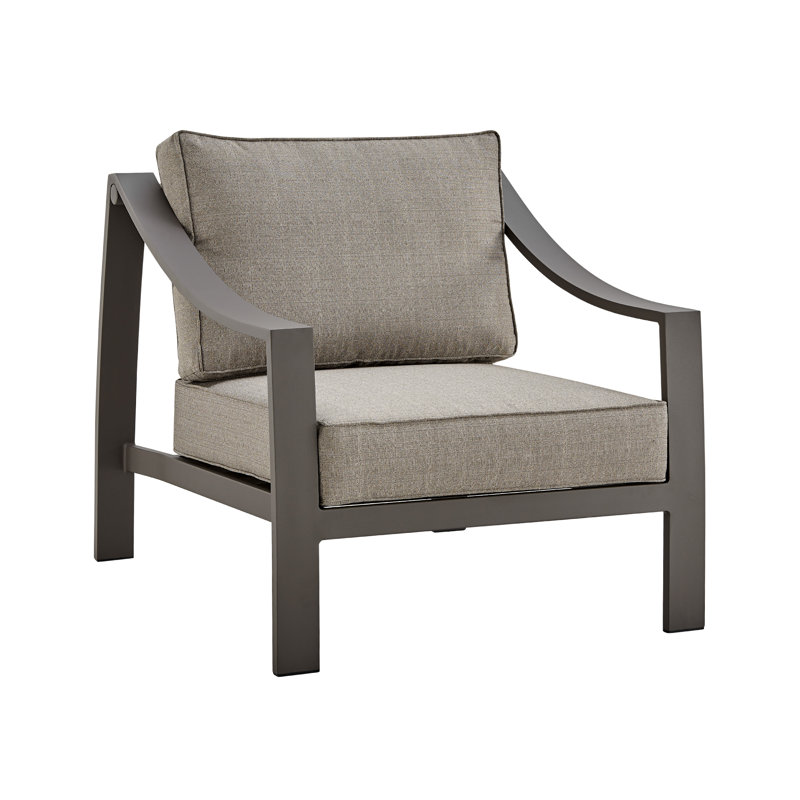 Chaise d'extérieur en aluminium Lamario, Brun