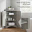 Armoire de rangement triangulaire autoportante avec tablettes réglables pour l'organisation de la salle de bain et de la cuisine-770647173