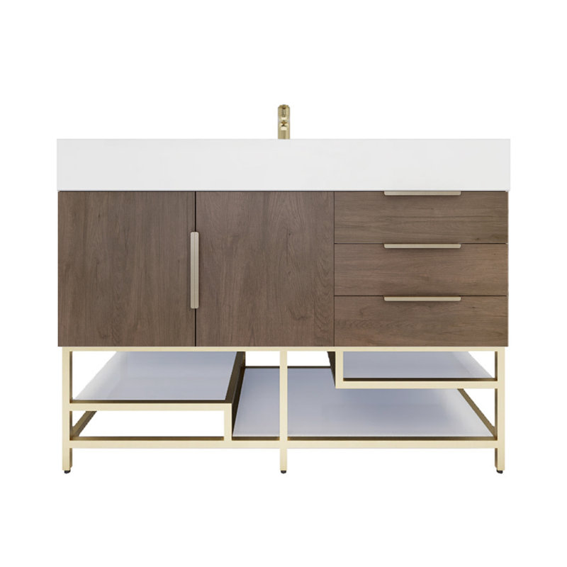 Ensemble de meuble-lavabo simple 47 po Glasgow, Chêne clair