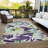 Machine Washable Indoor/Outdoor Claudian ACN1485 Purple Rug-109534543