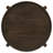 Concettina Round Solid Wood End Table Dark Brown