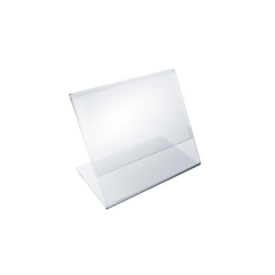 Angled L-Shaped Sign Holder Frame with Slant Back Design 3"x 2''High- Horizontal/Landscape. Photo Booth Size, 10-Pack
