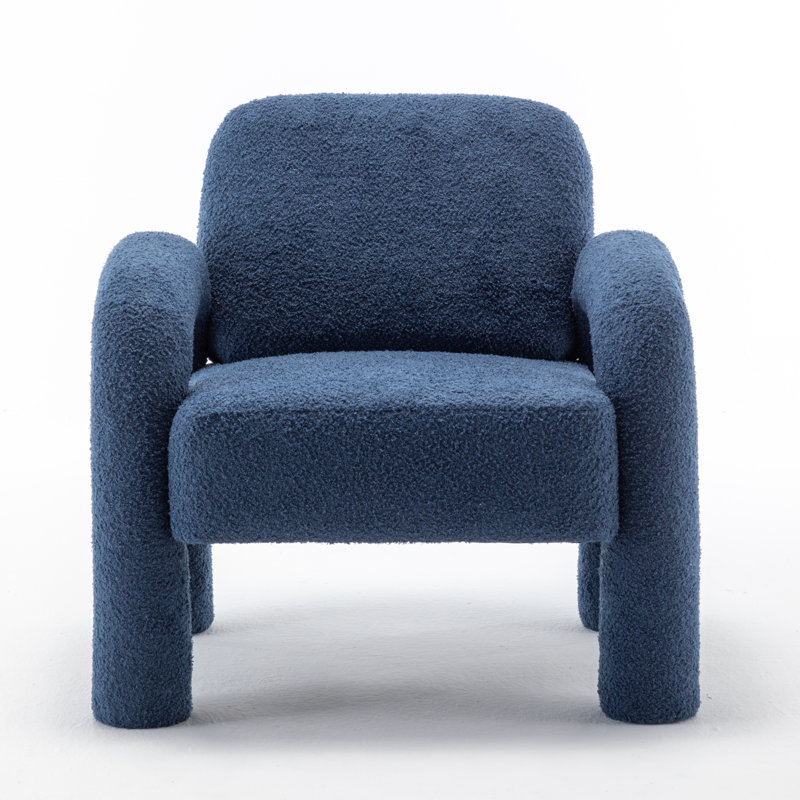 Upholstered Armchair, Navy 100% Polyester