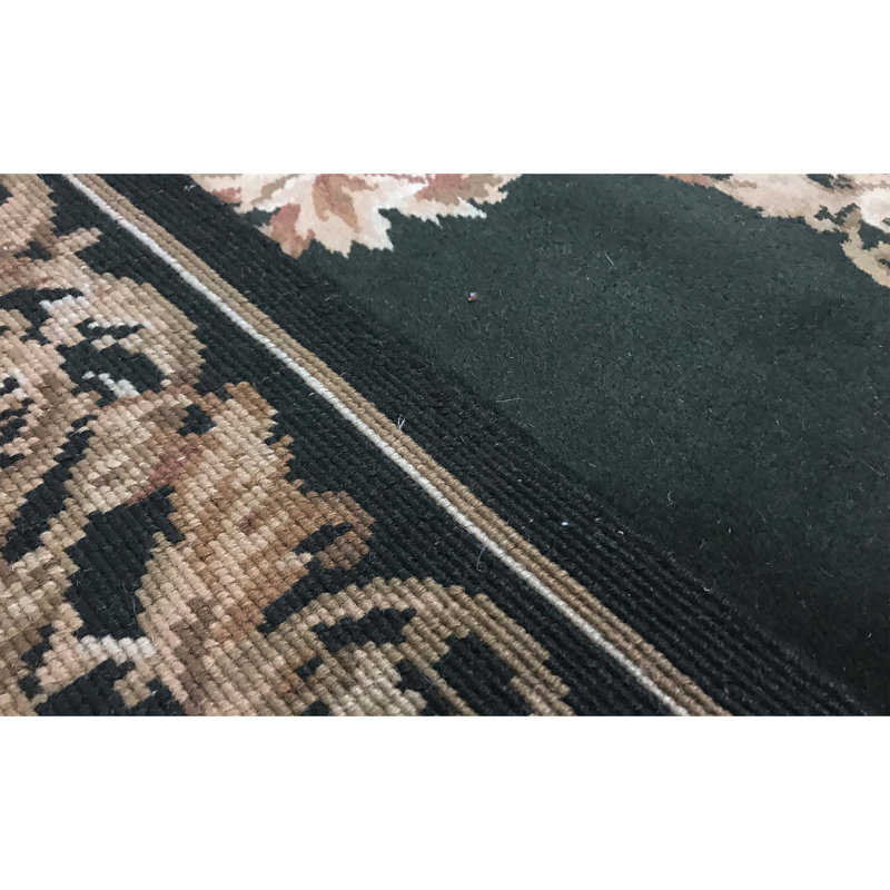 Tapis vert noué à la main de haute qualité