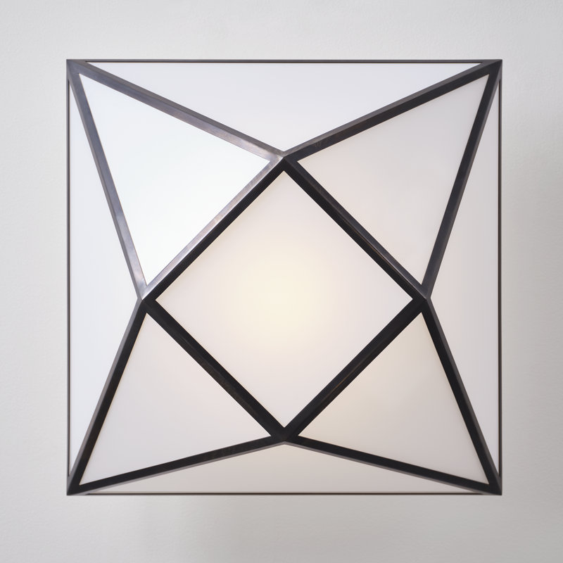 Julie Neill Lorino Large Semi-Flush Mount, Frosted, Bronze