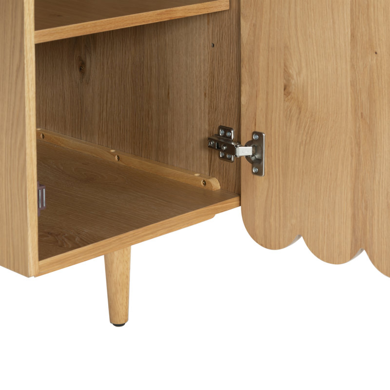 Kristy Fluted Wood Desk