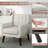 Stephanny 29" Wide Tufted Upholstered Armchair with Solid Wood Legs-209589151