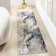 Modern Abstract Blue Gray Gold Area Rug