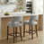 Light Gray Seat/Brown Frame