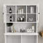 Laundry Cabinet With Painting - White And Attractive Adjustable Shelves For Space Optimization-1829871091